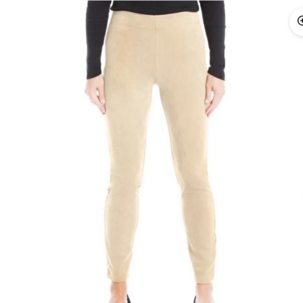 Max Studio NWT Beige Faux Suede High Rise Leggings Size XL